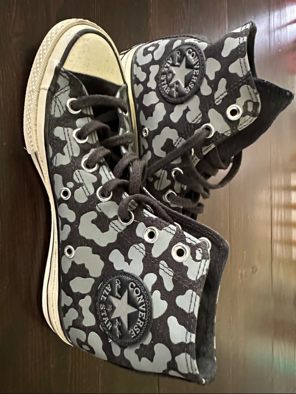 Converse High Top Sneakers - Black & Gray Camo